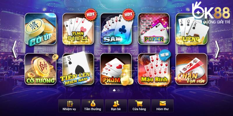 Game bài OK88 hứa hẹn tạo không gian thú vị, đỉnh cao 